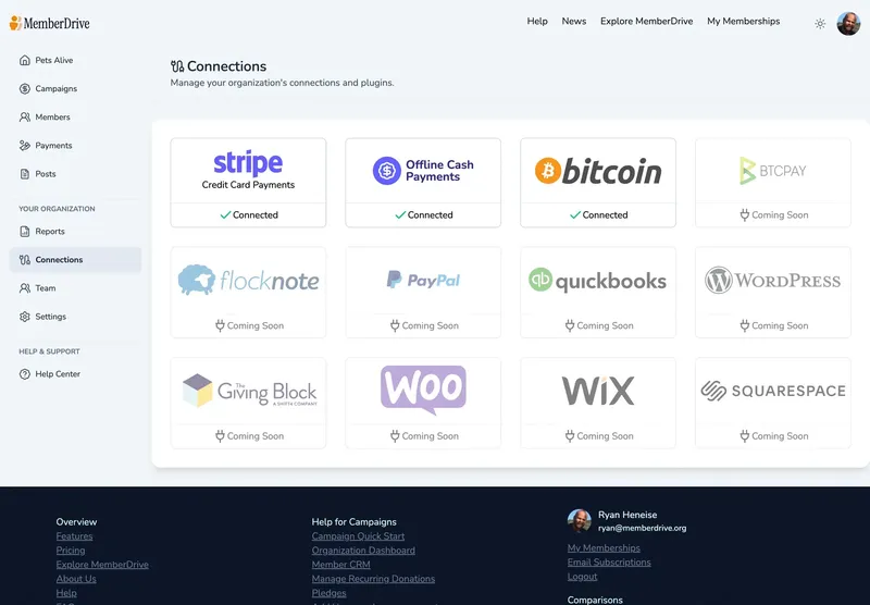 MemberDrive: Connections