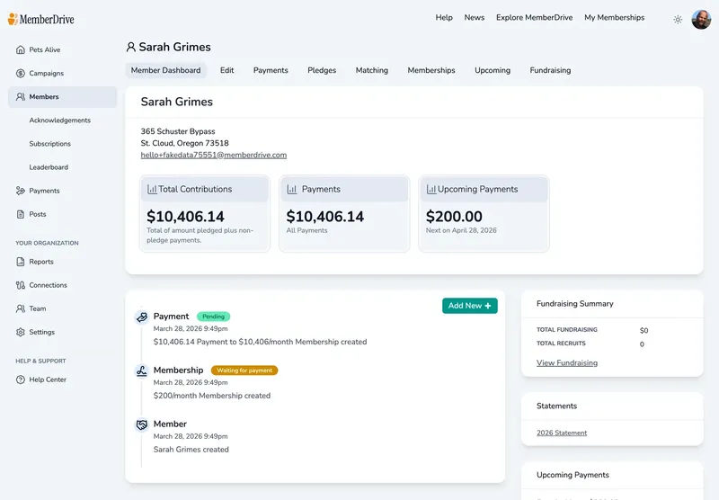 MemberDrive: Donor CRM