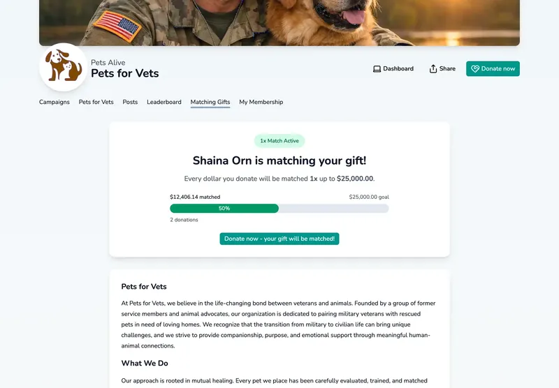 MemberDrive: Matching Gifts